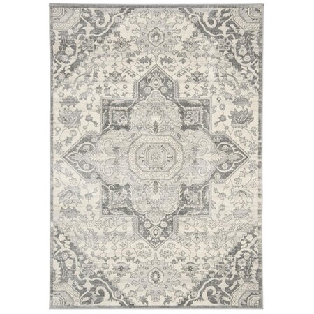 Safavieh 9 x 12 ft. Brentwood Rectangle Power-Loomed Rug - Gray & Cream BNT816B-9